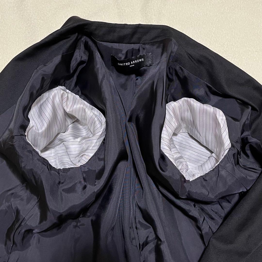 UNITED ARROWS ブラック　パンツセットアップ　シルク混