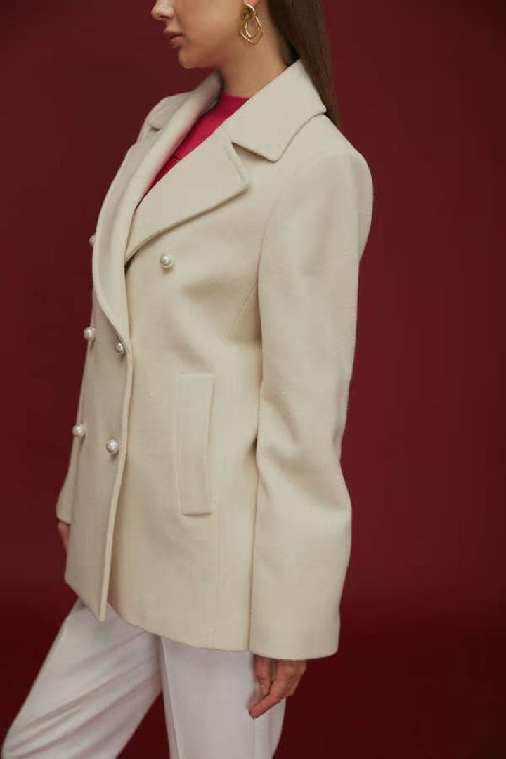 ピンキーアンドダイアン　パール釦ピーコート