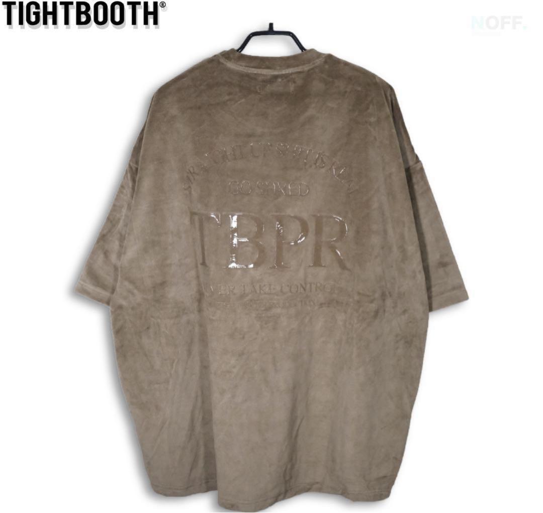 TIGHTBOOTH STRAIGHT UP VELOUR TシャツOLIVEトップス
