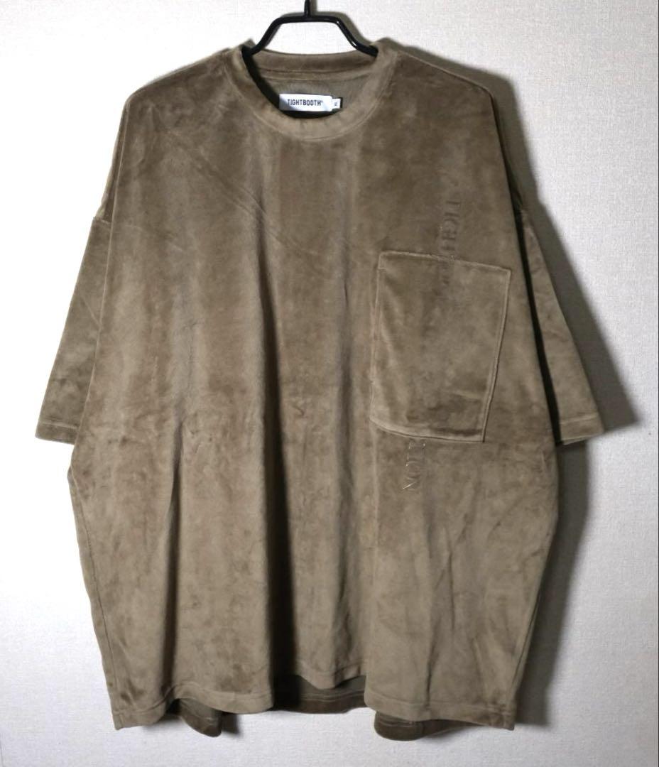 TIGHTBOOTH STRAIGHT UP VELOUR TシャツOLIVE