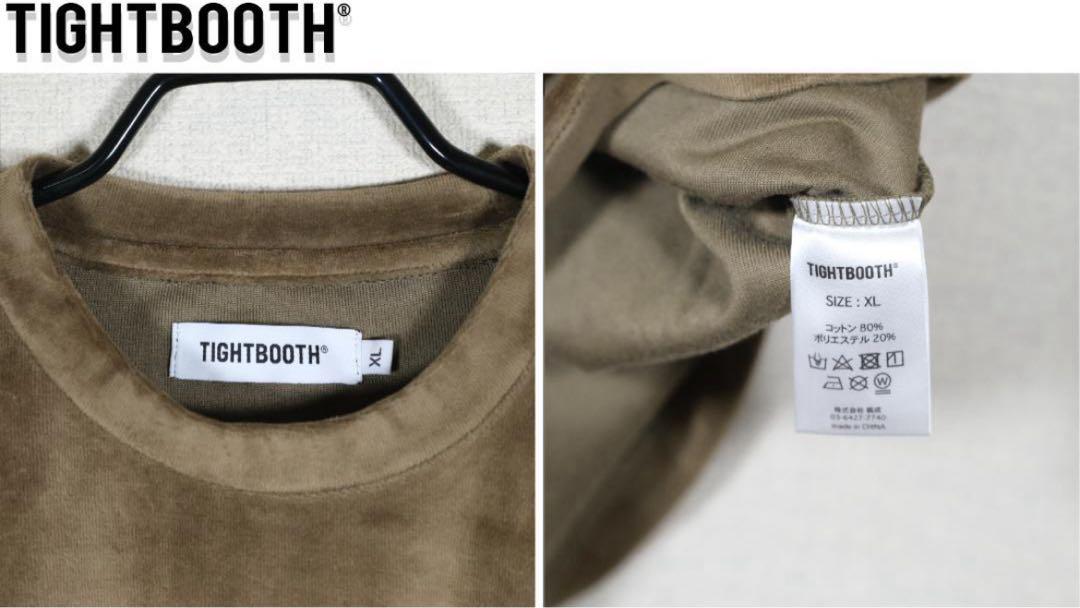 TIGHTBOOTH STRAIGHT UP VELOUR TシャツOLIVE