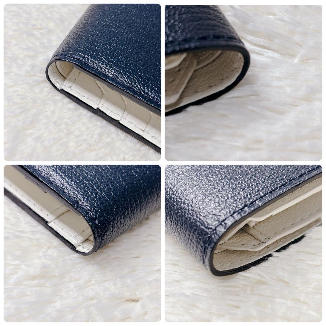 未使用級 ラルコバレーノ 二つ折りミニウォレット スナップタイプ 未使用級 ラルコバレーノ 二つ折りミニウォレット スナップタイプ