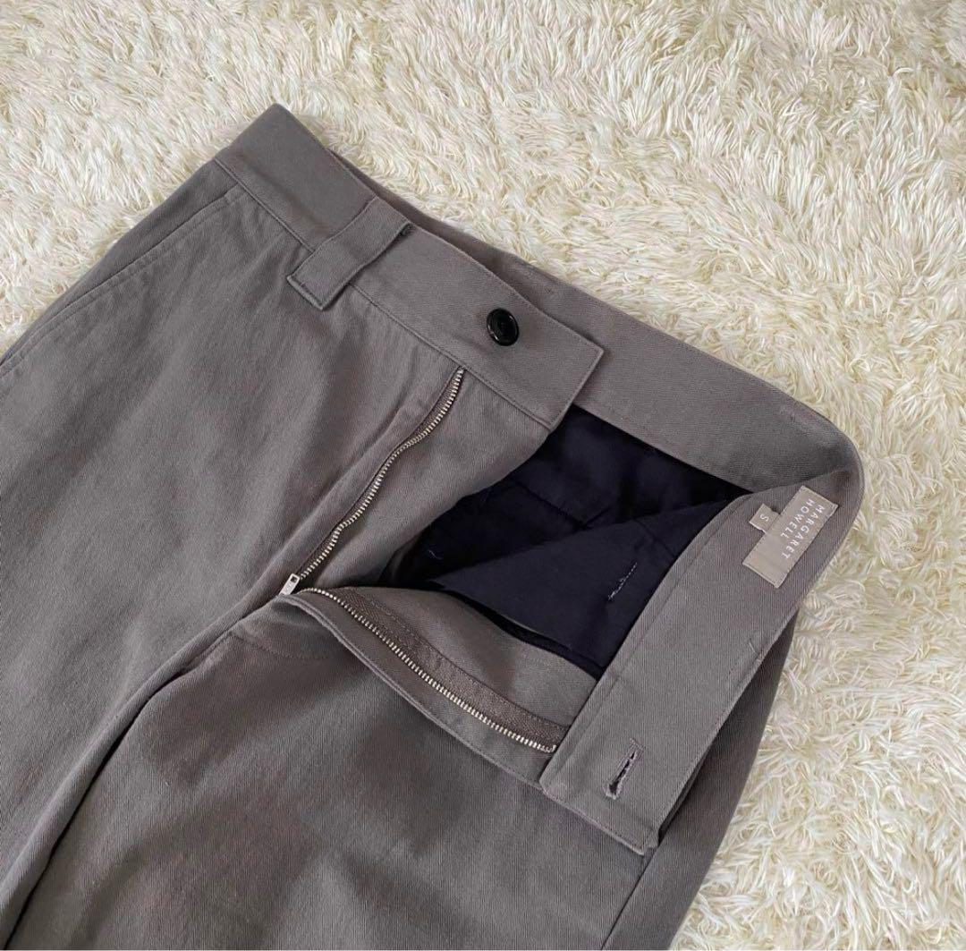 マーガレットハウエル22aw コットンツイルストレートパンツ　メンズ　S