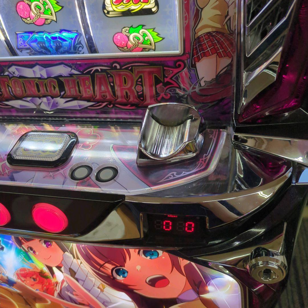 パチスロ実機　絶対衝激Ⅲ　清純女学院パネル　コイン不要機付　送料無料