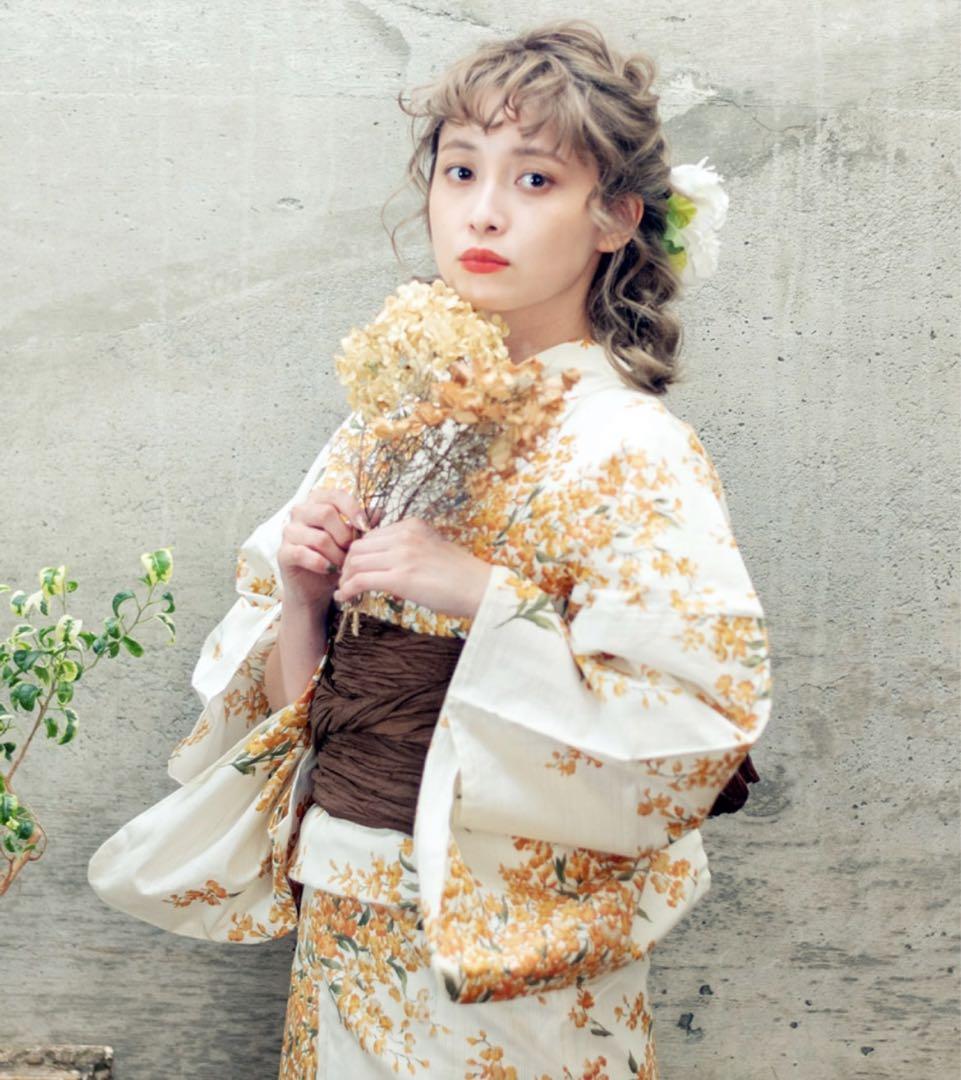 dita 浴衣　夏のオレンジユーム
