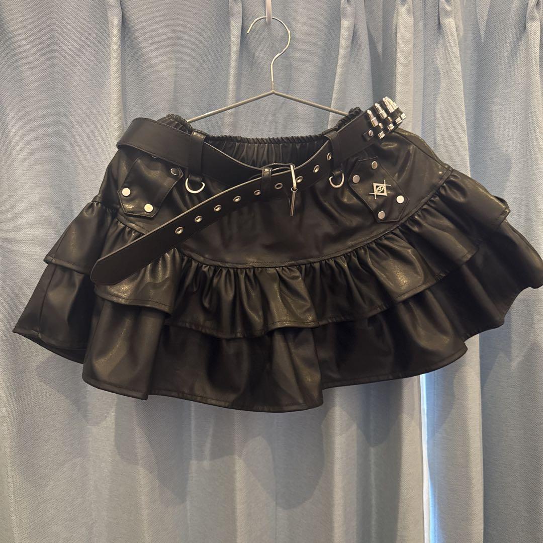 タグ付き レフイレムロックフリルスカート