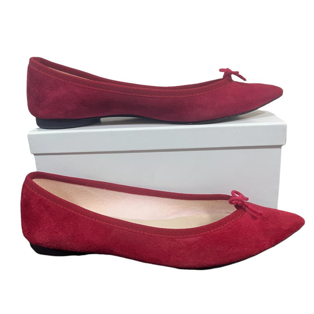 大得価限定SALE 美品 repetto バレーシューズ フラットシューズ スエード 赤 22cm 5gF20-m55856336331 安いお買い得