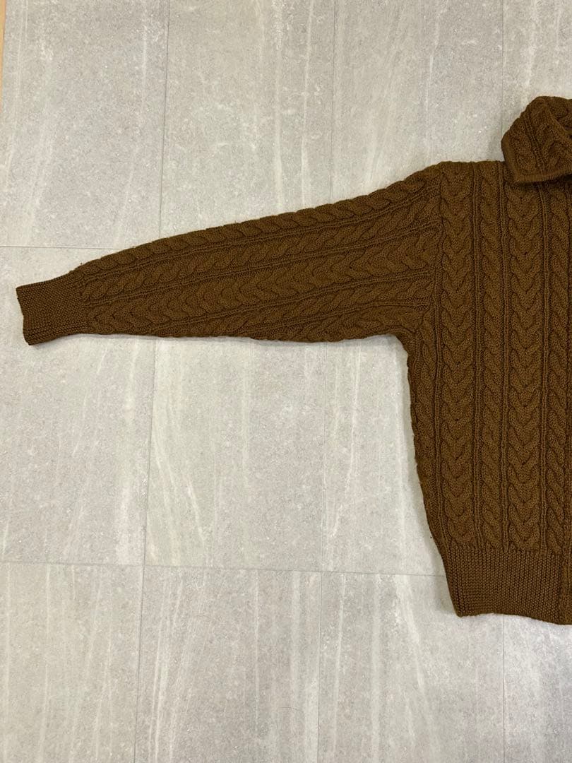 49 AV JUNKO SHIMADA ブラウン ケーブルニット 9号 49 AV JUNKO SHIMADA ブラウン ケーブルニット 9号