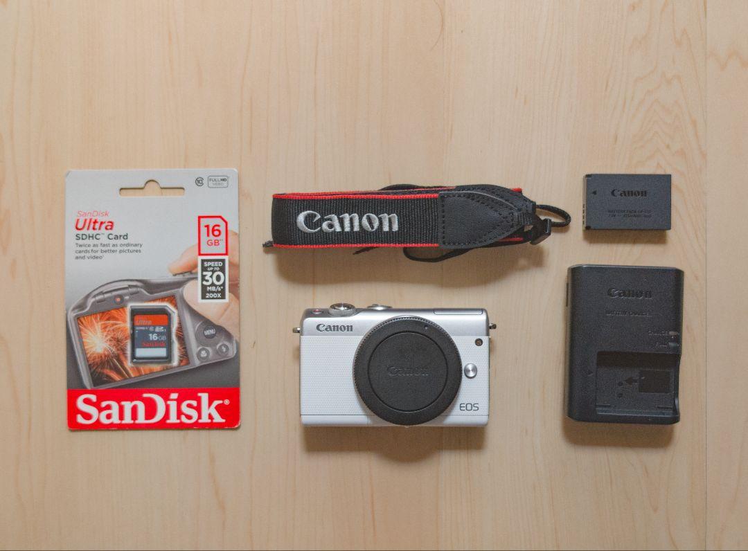 【動作保証】キヤノン EOS M100 ボディ ホワイト おまけ付き