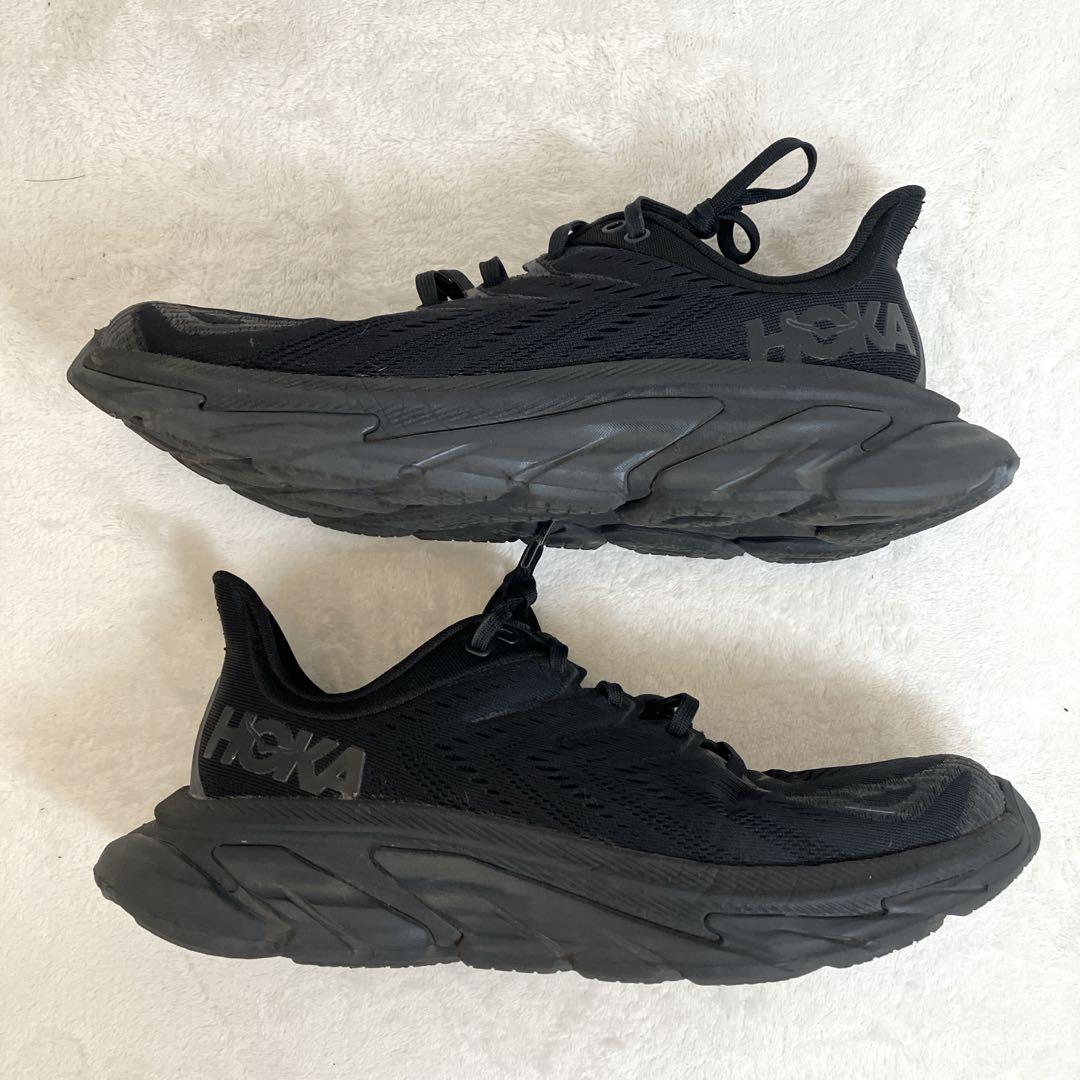 美品 HOKA ONEONE CLIFTON EDGE 27.5 オールブラック