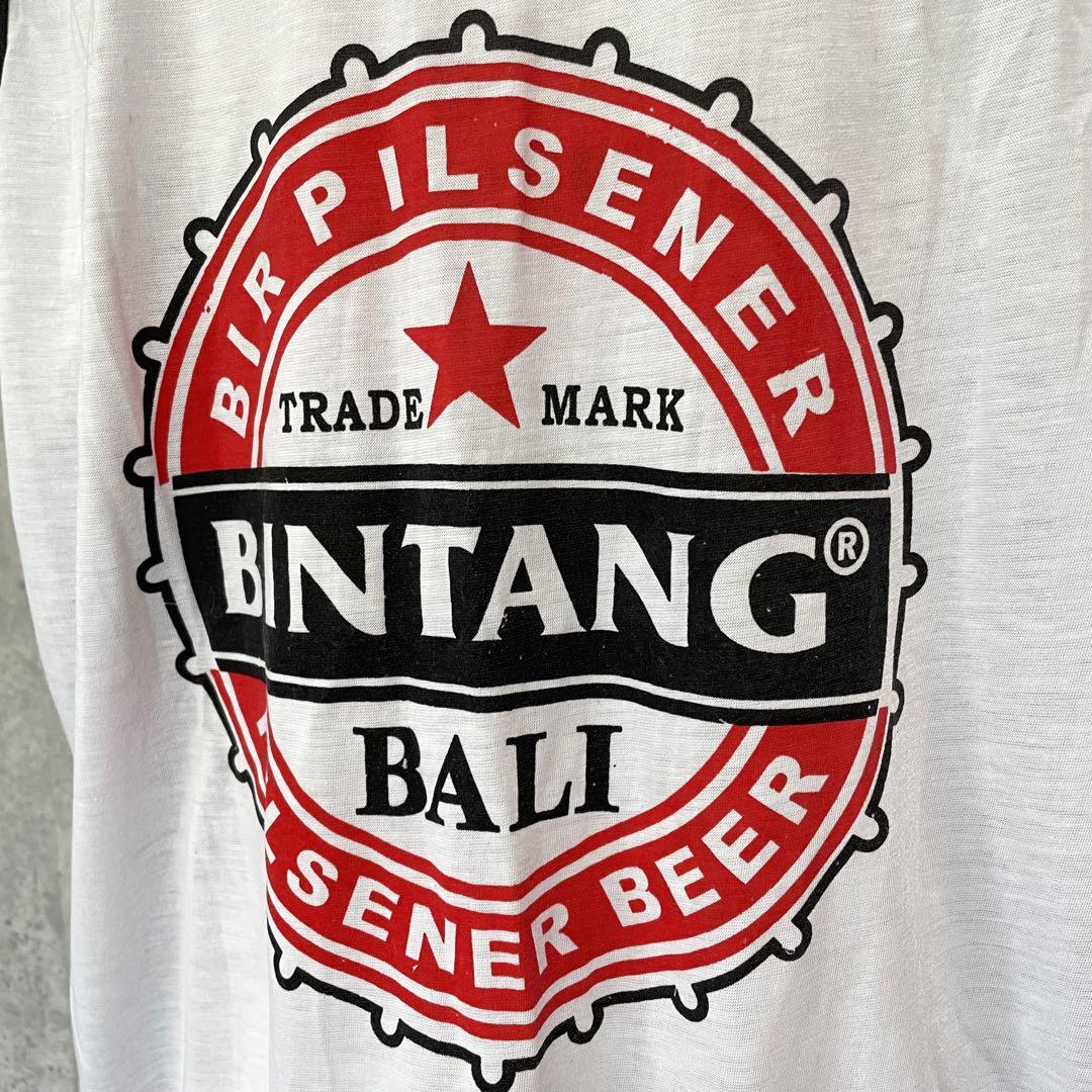 激安店舗 ビール BINTANG】タンクトップ 男女兼用 XXL 大きいサイズ 白 黒 トップス