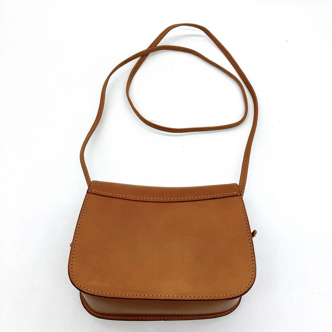 美品【Leather craft by Emi】ショルダーバッグ　レザー