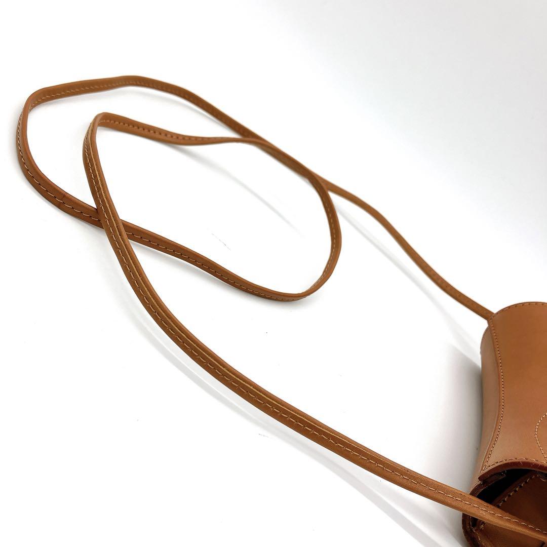 美品【Leather craft by Emi】ショルダーバッグ　レザー