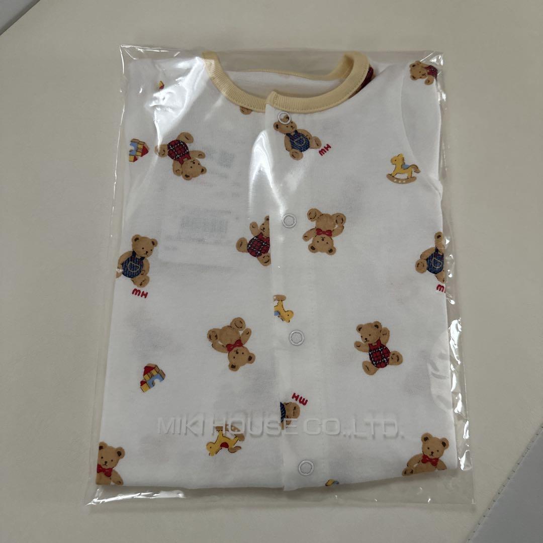 【新品未使用】ミキハウス MIKIHOUSE ベアプレオール ロンパース