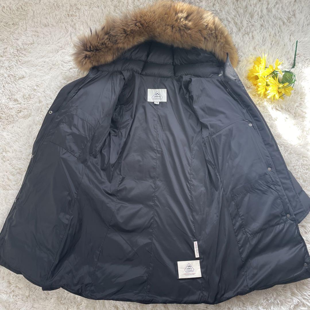 極美品✨ PYRENEX グルノーブルファー 黒 ダウンジャケット レディース