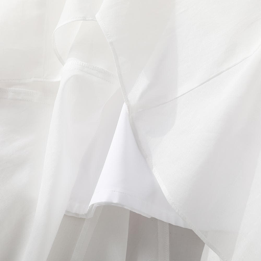 Loungedress コットンシアーギャザースカート　オフホワイト