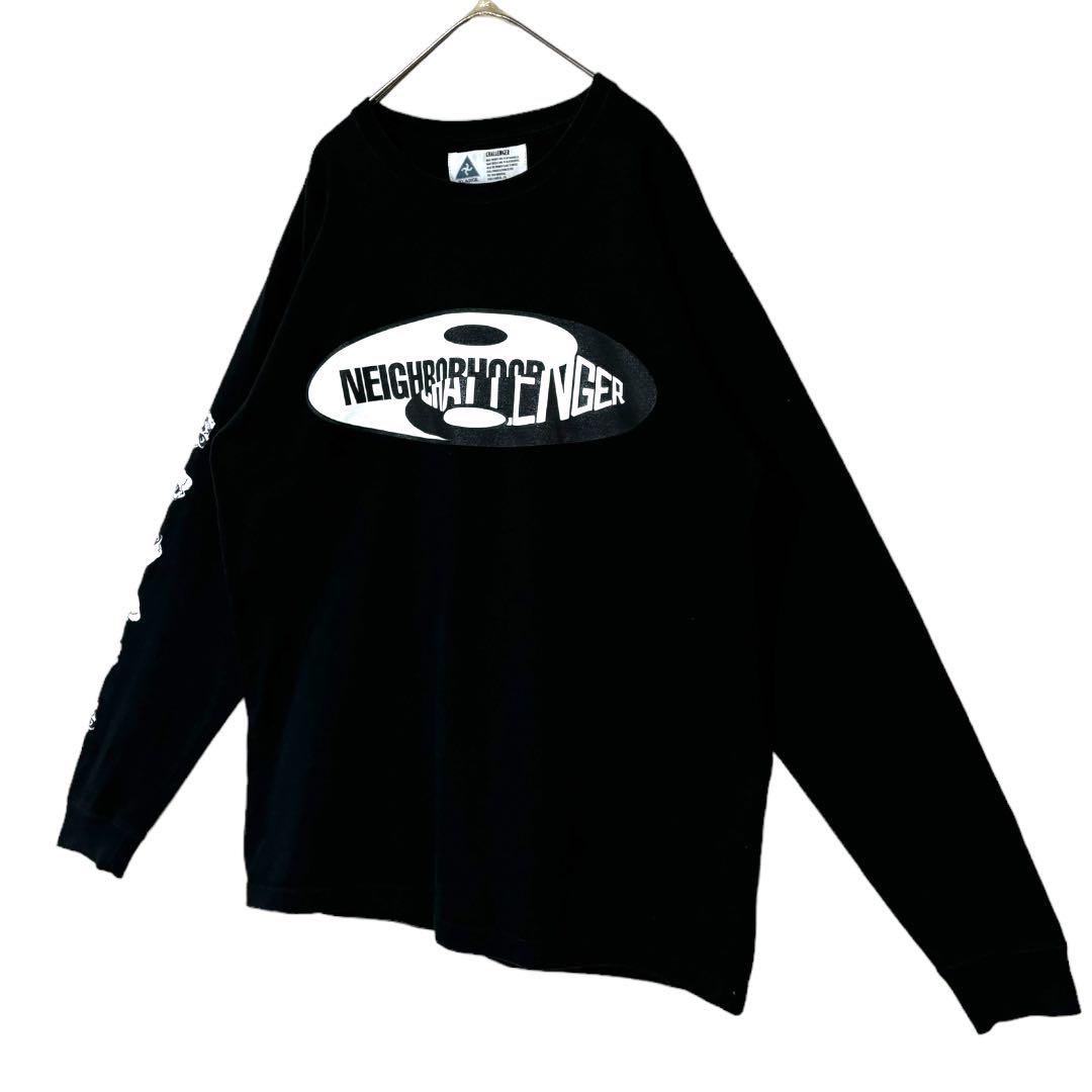 【美品】チャレンジャー×ネイバーフッド★ Mix Logo SkullロンT
