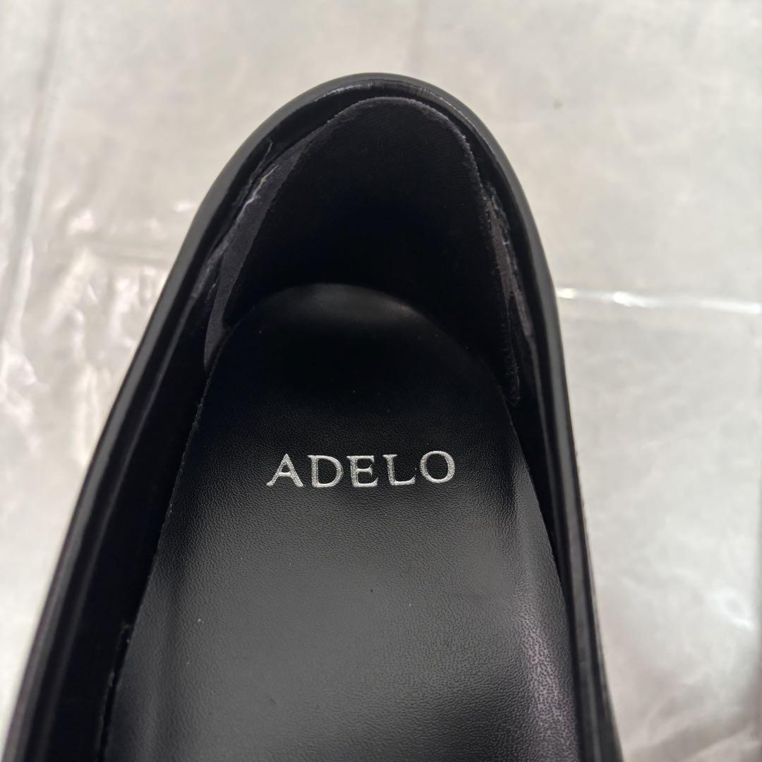 ADELO シークレットシューズ コインローファー 黒