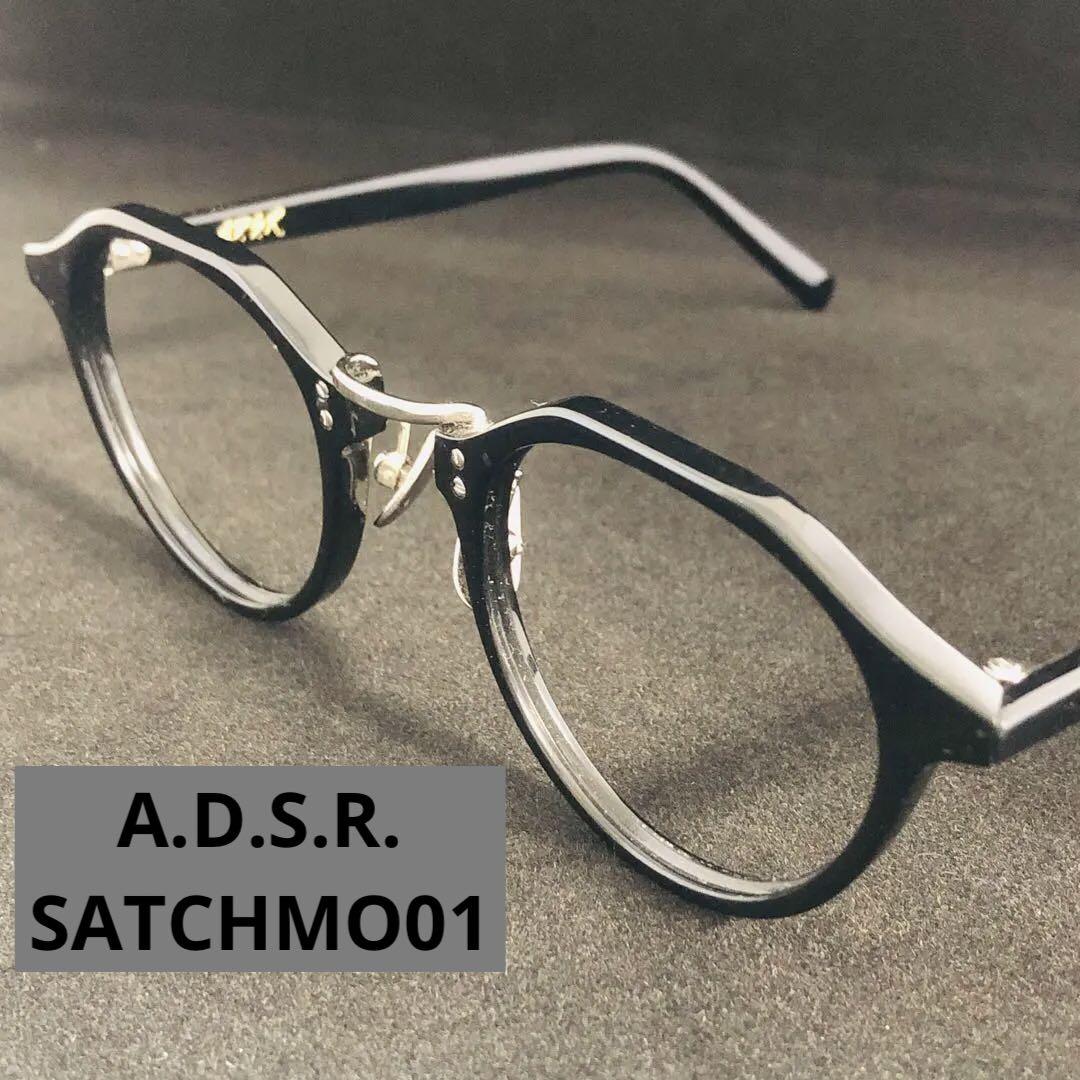 A.D.S.R. サングラス SATCHMO ブラック|シルバー レンズ無し