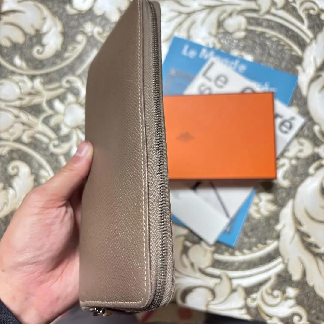美品 C刻印 エルメス エトゥープ アザップ ロング シルクイン 長財布 美品 C刻印 エルメス エトゥープ アザップ ロング シルクイン 長