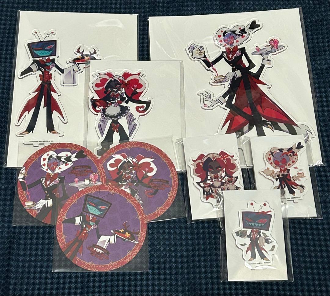 ハズビンホテル　 アニカフェ Vees ミニアクリルスタンド＆コースター