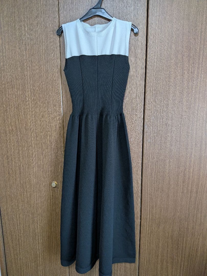 ホールガーメントビスチェ切替ワンピース