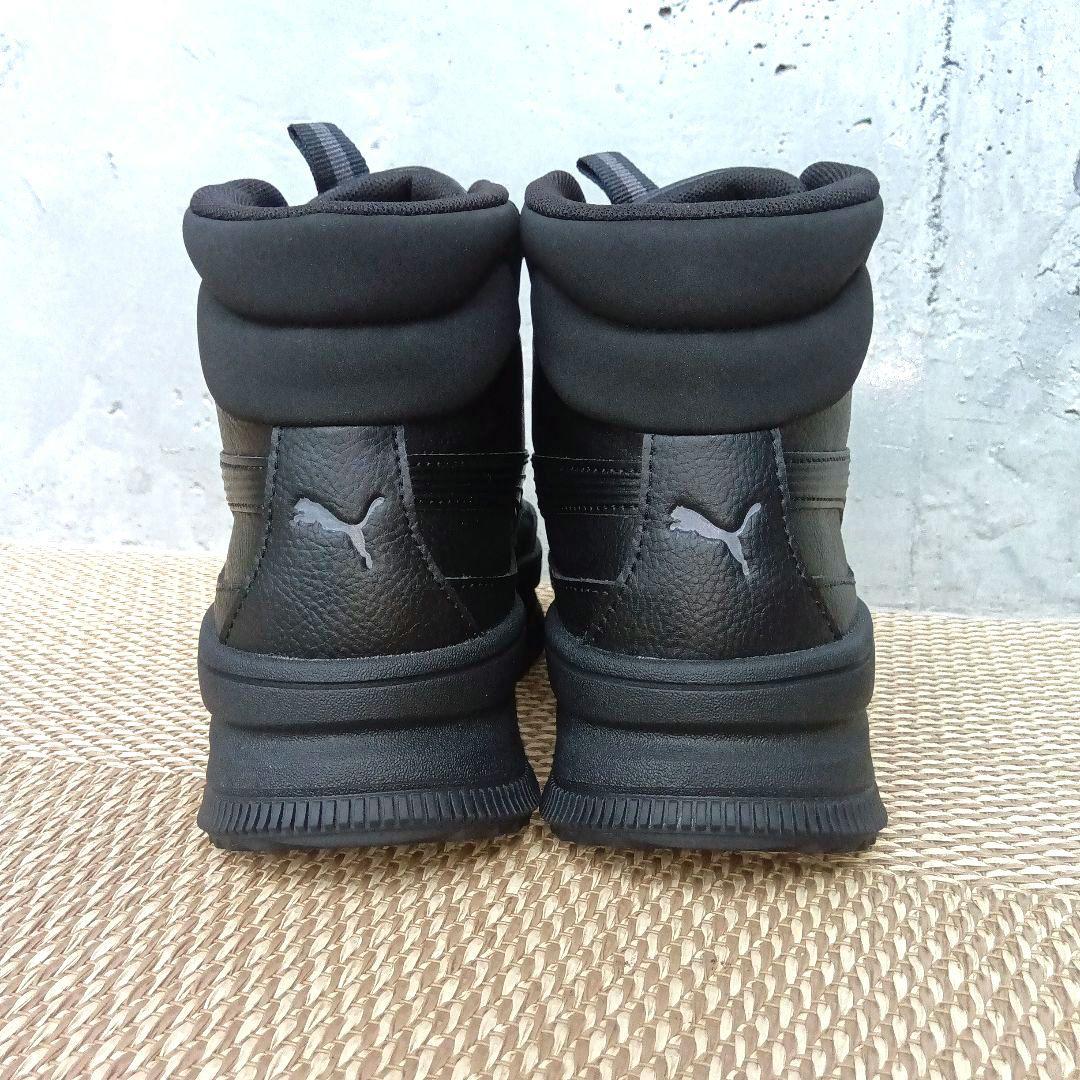 豪華 未使用級】PUMA 22cm ブラック スニーカー 厚底ハイカット MAYRA 靴
