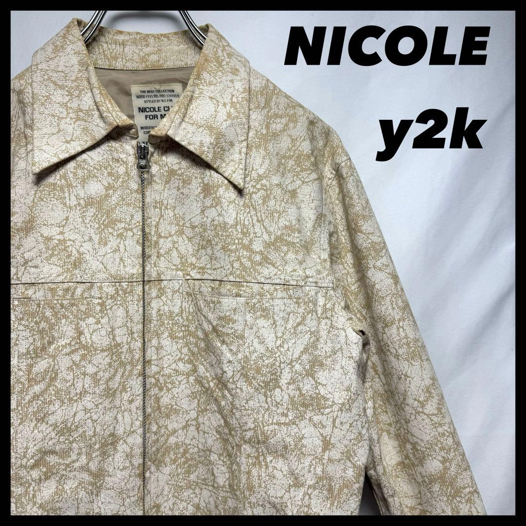 古着　y2k NICOLE archive 総柄　アーカイブ　ジャケット　33