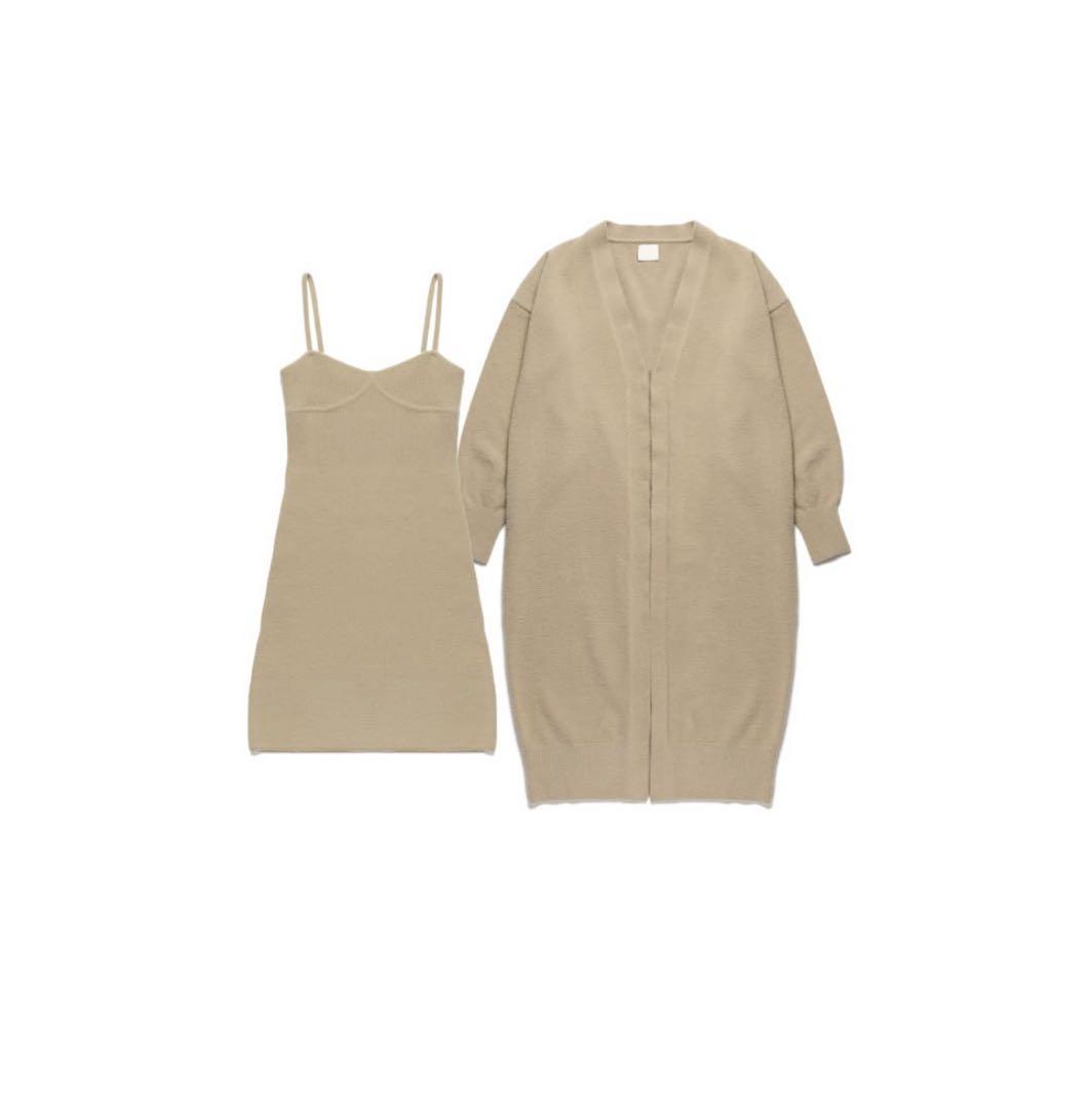 キャミワンピース カーディガンセット