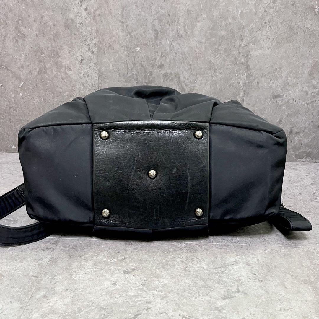 美品 センソユニコ 慈雨 ショルダーバッグ 2way ナイロン 牛革