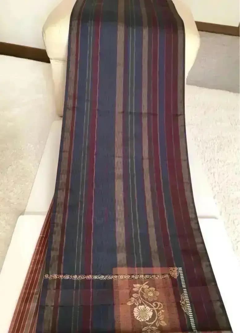 単衣可 秀逸さ際立つ 西陣織間道織 正絹袋帯 西陣織大会 西陣織工業組合理事長賞