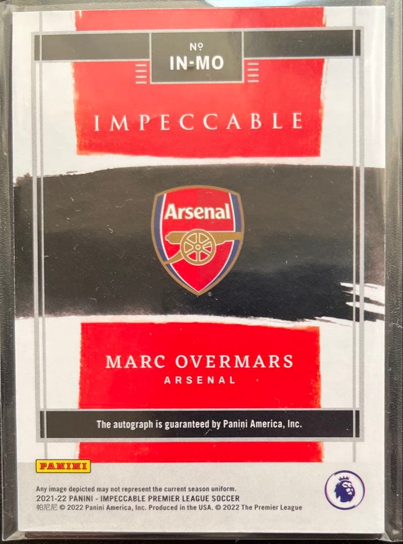 PANINI Impeccable Overmars 直筆サイン