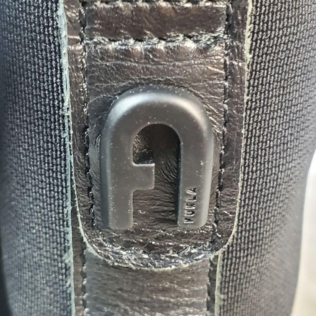【美品】✨FURLA フルラ 23.5cm サイドゴアブーツ 黒 ロゴ 36.5