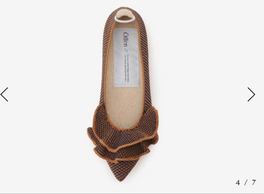 offen pointed-FRIN / NAVY & CAMEL サイズ37