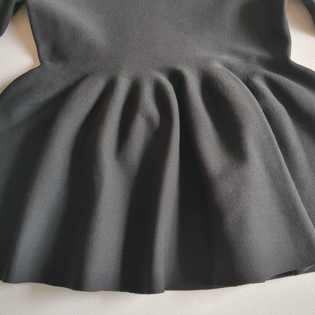 新品★TREFLE+1 トレフルプラスワン 襟付き ニット ペプラム バイカラー