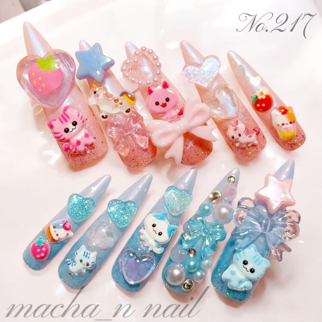 現品♡‪平成女児ネイルチップ量産型地雷系サブカル魔法少女‬
