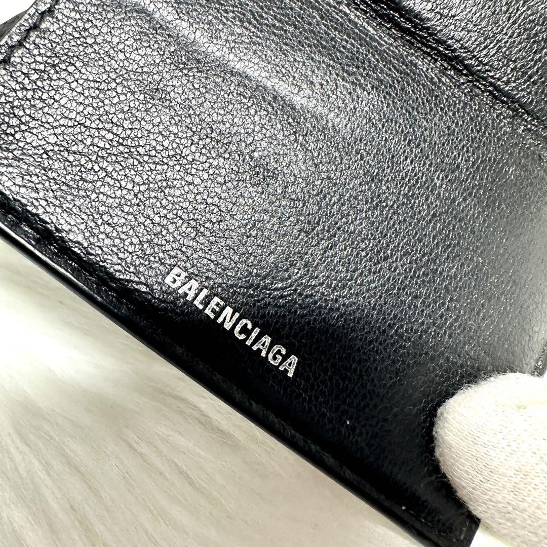 【美品】【匿名配送】バレンシアガ エブリデイ ミニウォレット 三つ折り財布 黒 BALENCIAGA エブリデイ ミニ ウォレット 三つ折り 財布 ブラック 黒