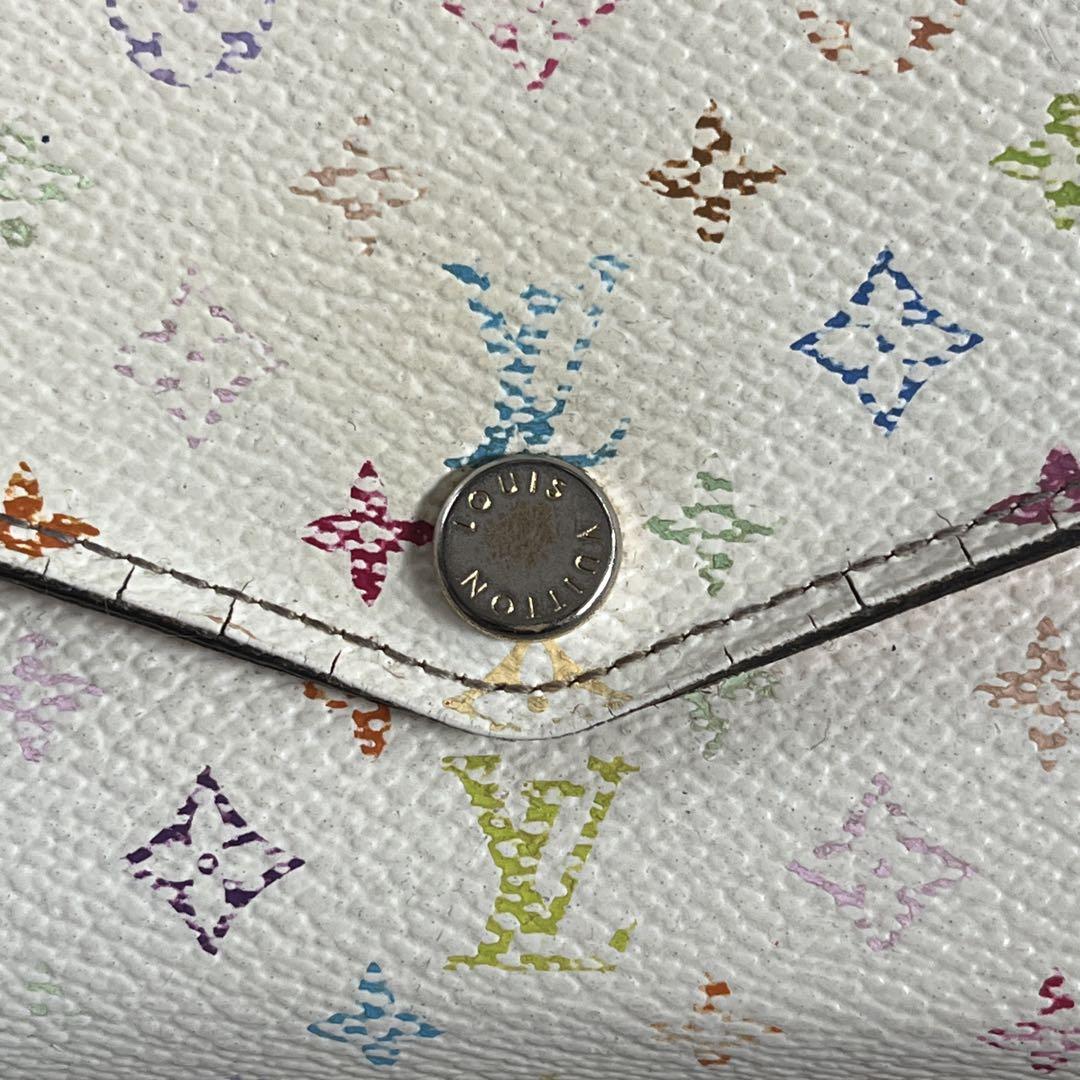 ルイヴィトン Louis Vuitton 長財布 マルチカラー ホワイト系
