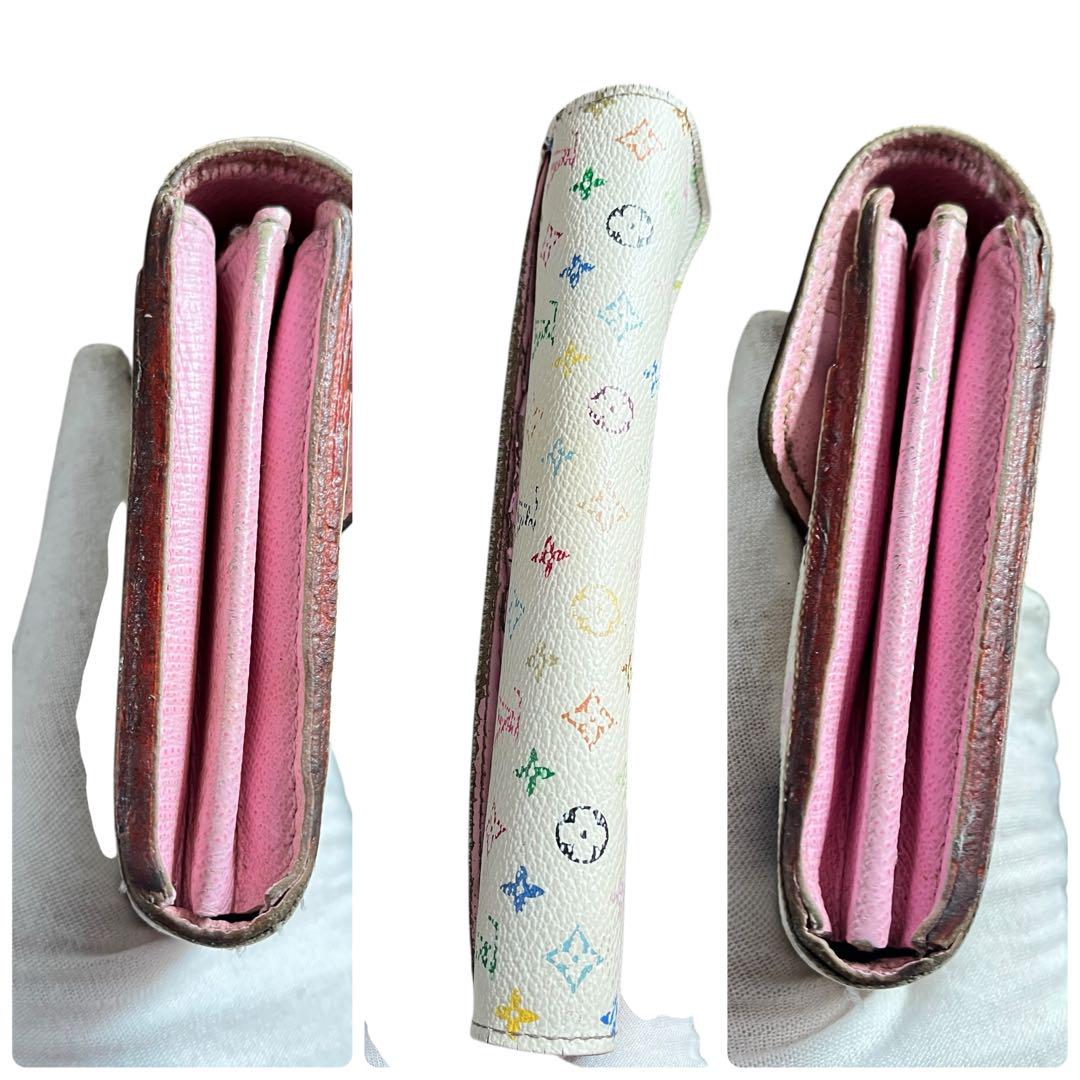 ルイヴィトン Louis Vuitton 長財布 マルチカラー ホワイト系