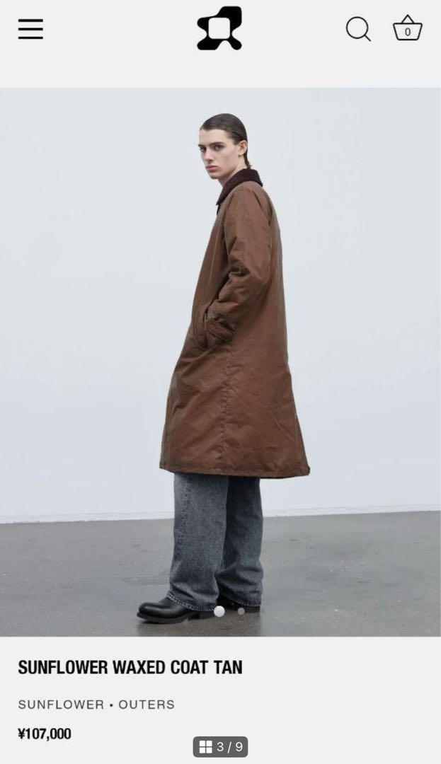 お歳暮 時期 SUNFLOWER Waxed Coat TAN Ours ROSE着用 ジャケット・アウター