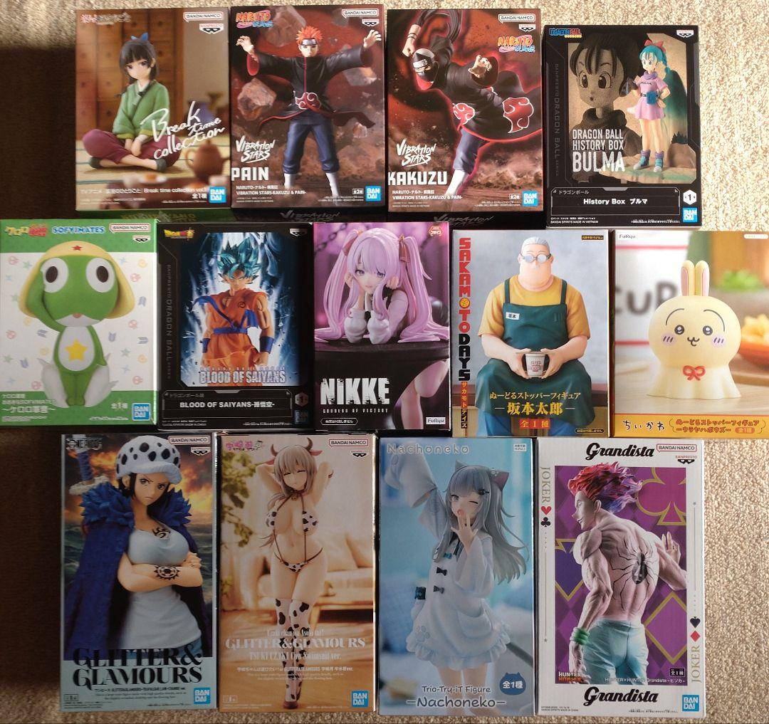 プライズフィギュアまとめ売り ヒソカ ペイン 角都 ブルマ 猫猫フィギュア