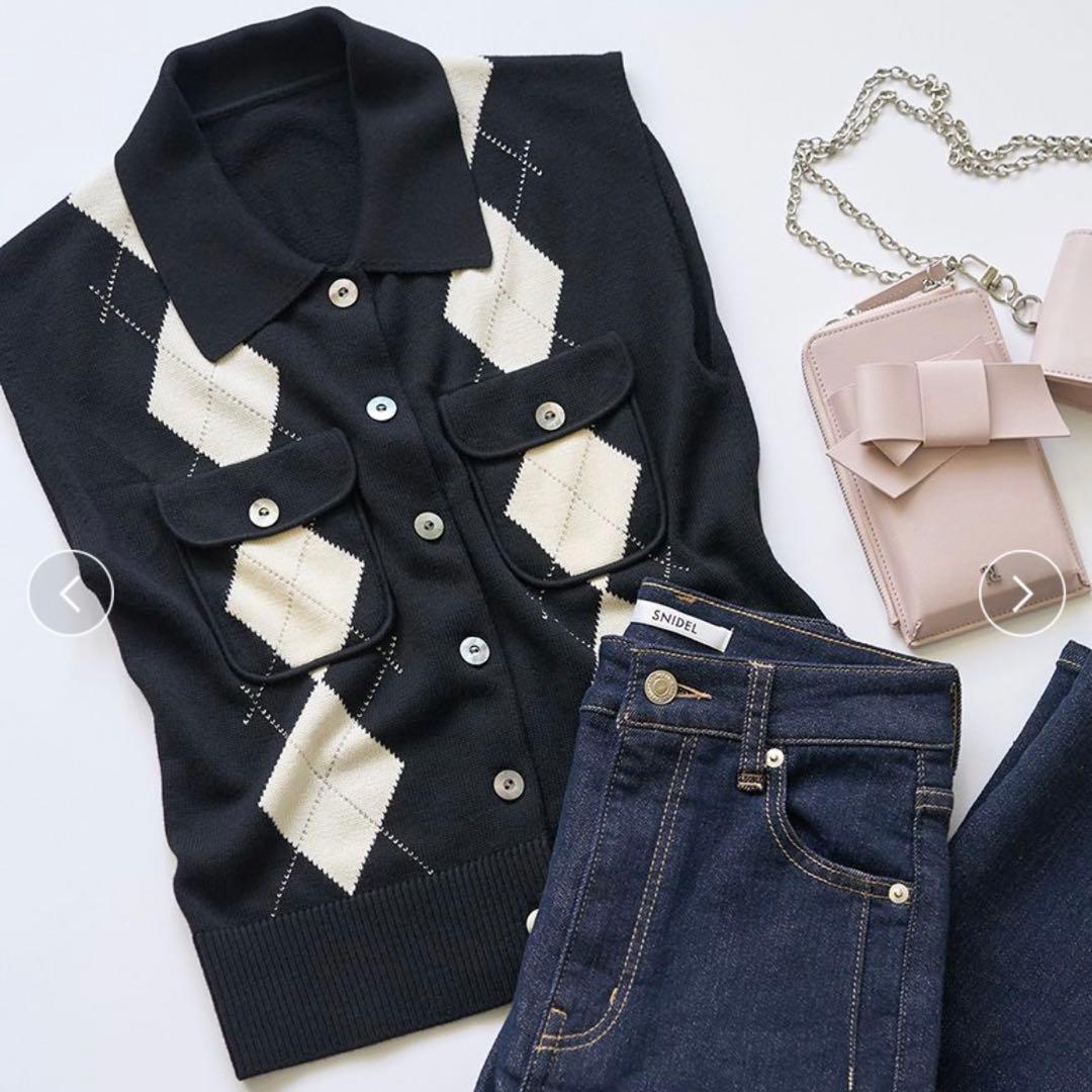 FRAY I.D ノースリポロニットジレ