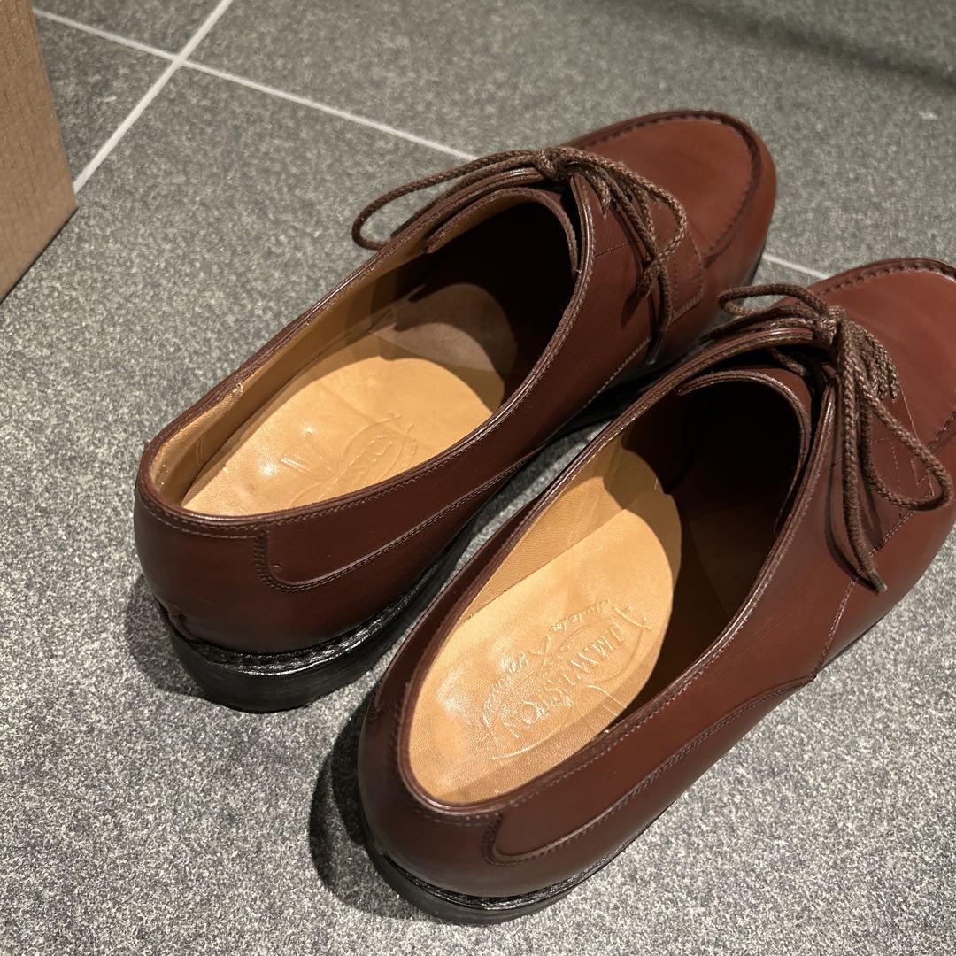 靴 J. M. Weston Golf Derby Tan Boxcalf 8D