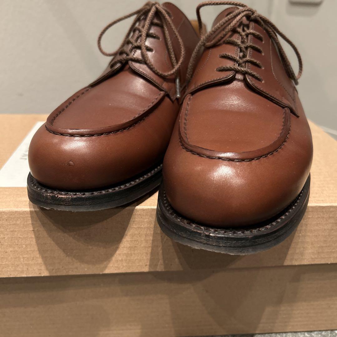 靴 J. M. Weston Golf Derby Tan Boxcalf 8D