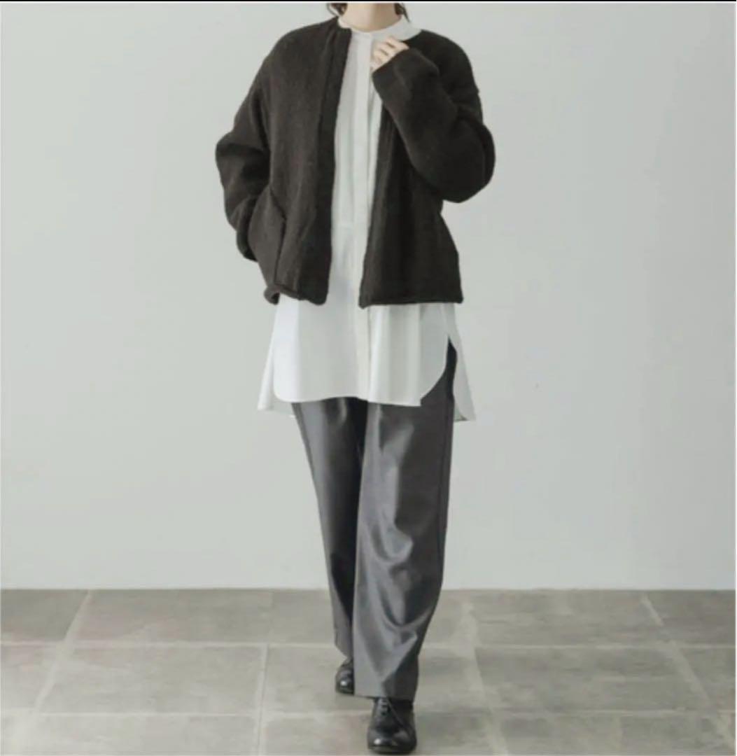 新品✨かぐれ ペルークルーネックカーディガン