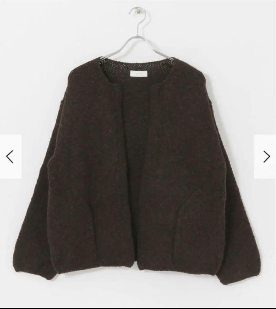 新品✨かぐれ ペルークルーネックカーディガン