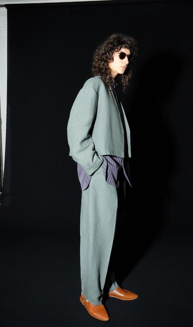 新品未使用美品 Cristaseya クリスタセヤ ノーカラー ジャケット