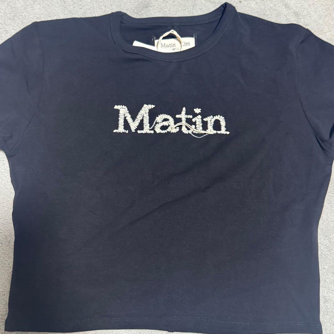 Martinkim Tシャツ クロップ ロゴT ブラック M