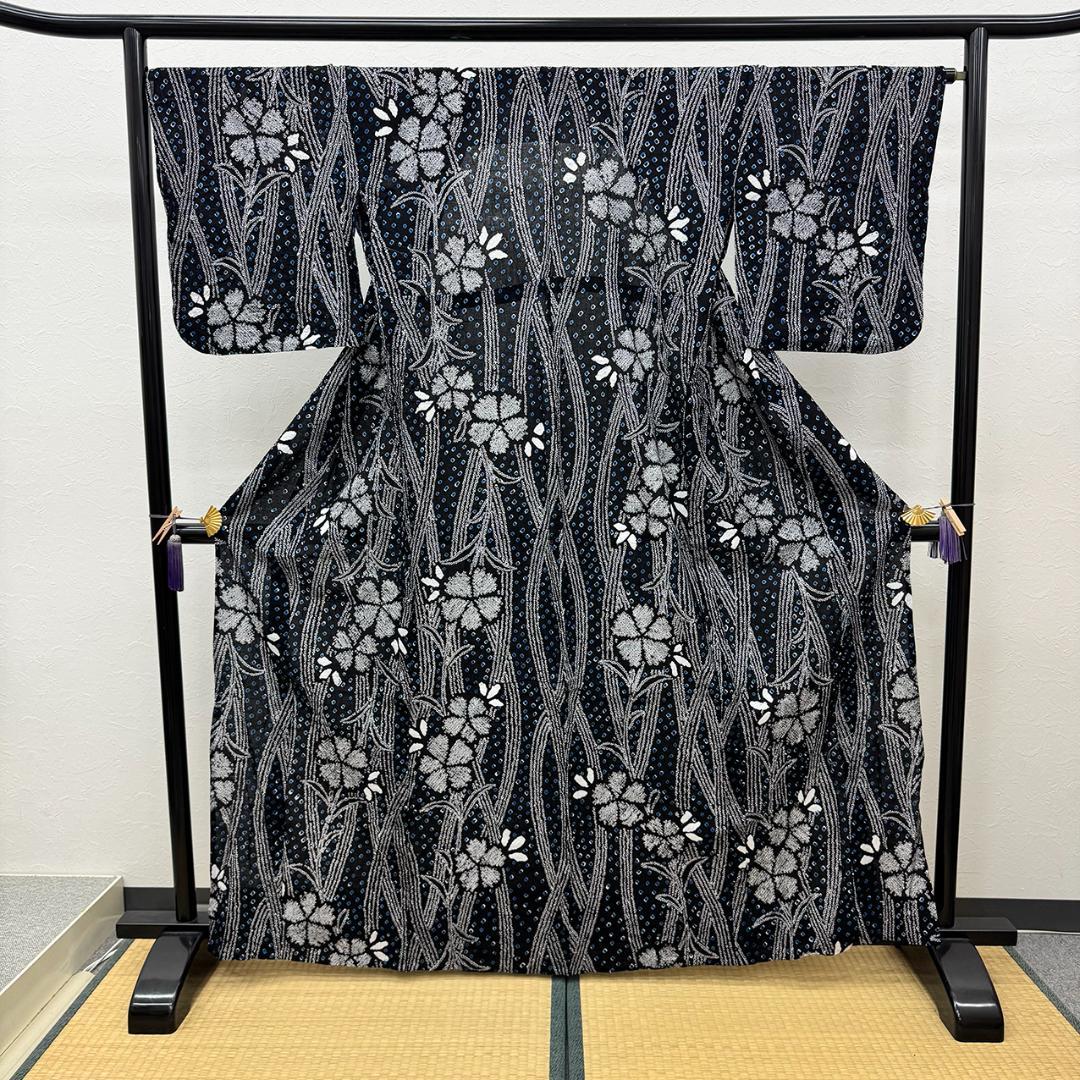 きものヱビス□ 有松絞り 浴衣 身丈約162cm、裄約67cm - メルカリ