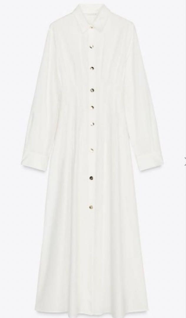 ZARA ポプリンフィットウエストドレス カジュアル